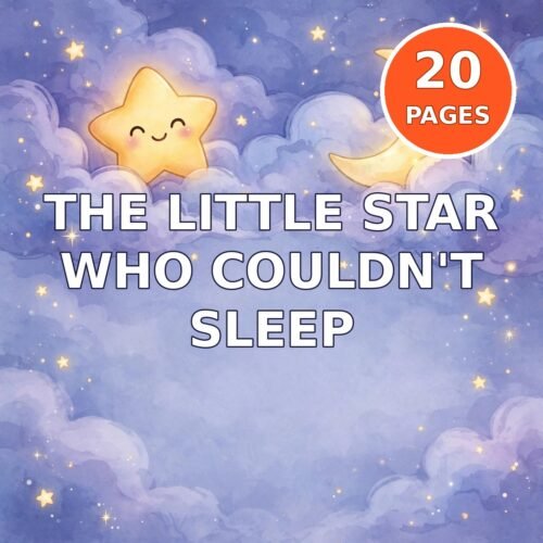 Bedtime story ebook cover - the little star who couldn't sleep