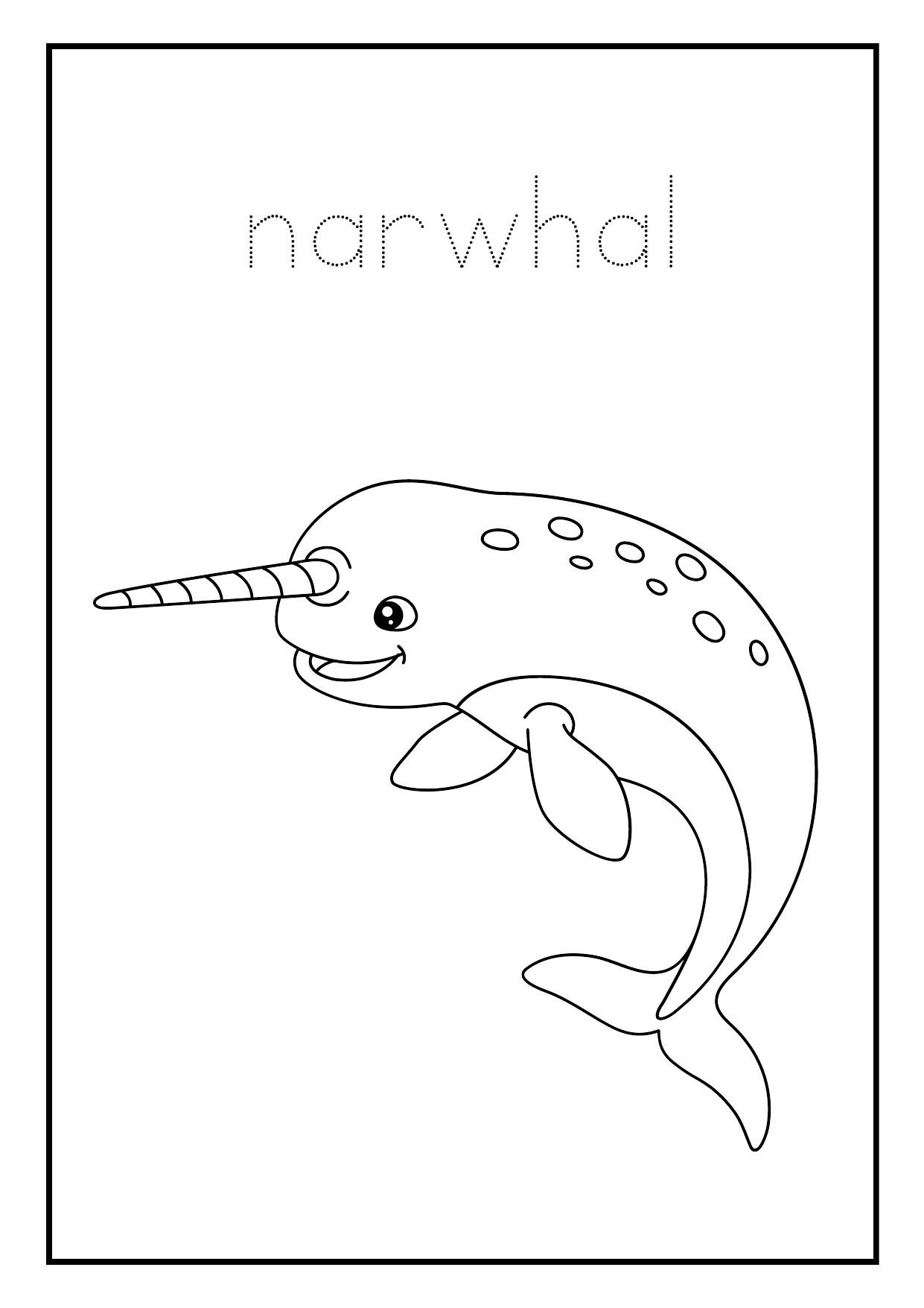 Ocean life coloring book inside preview page