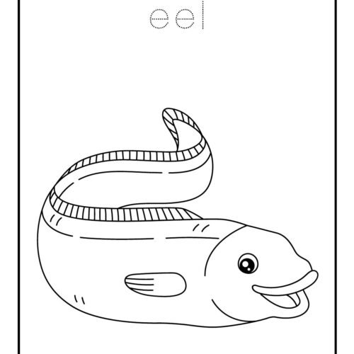 Ocean life coloring book inside preview page