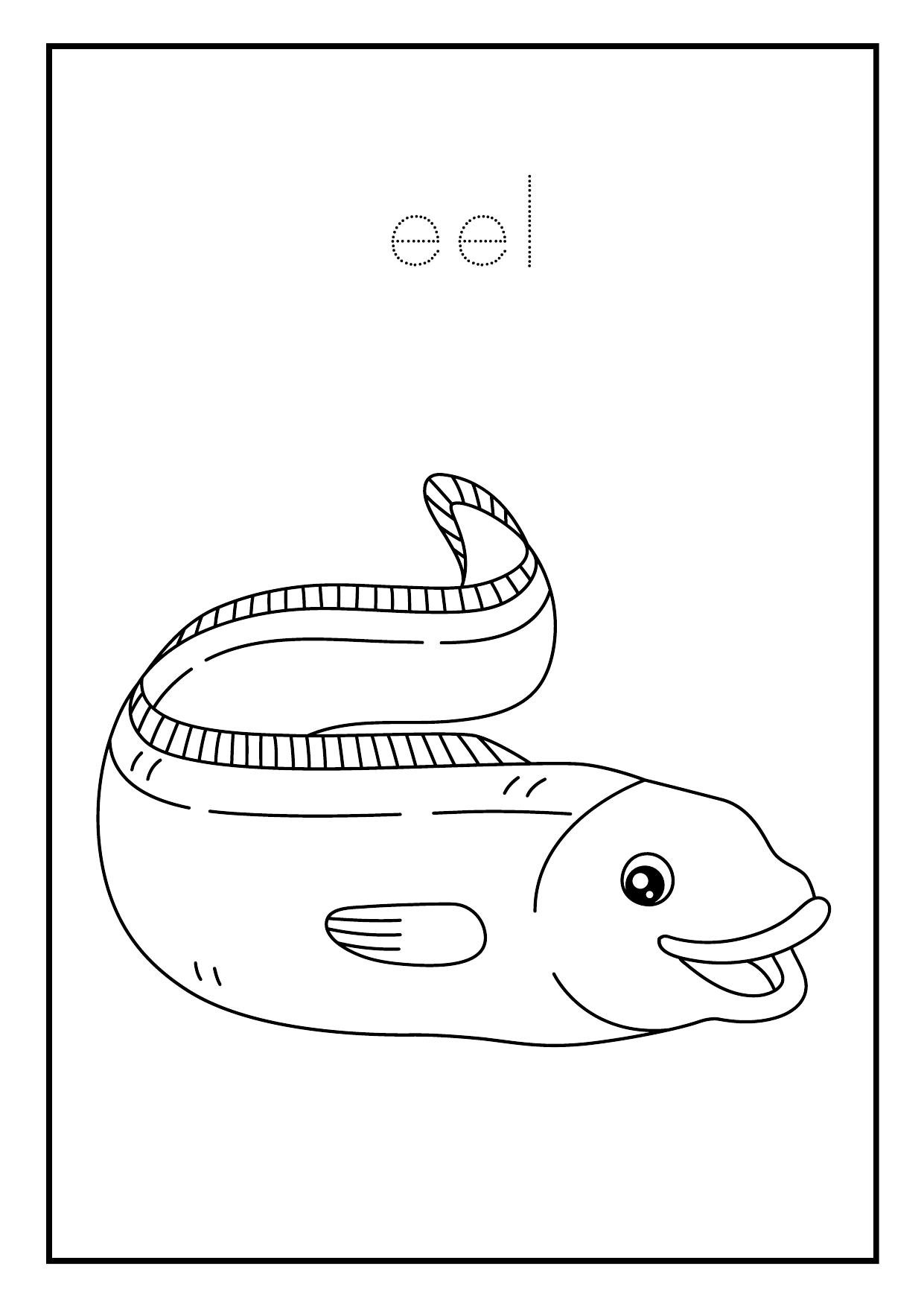 Ocean life coloring book inside preview page